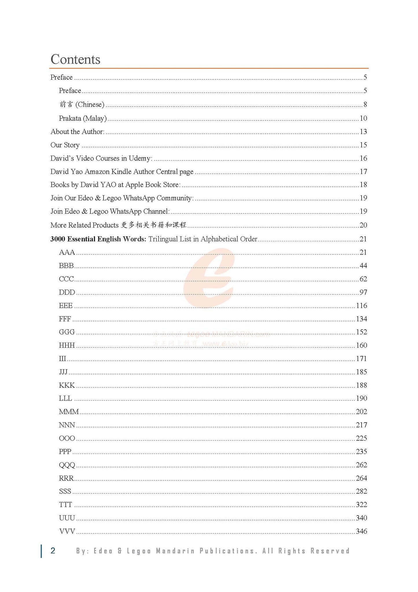 3000 Essential English Words List – A Trilingual Reference in English, Chinese & Malay 牛津英语核心词汇3000 中文、马来语对照