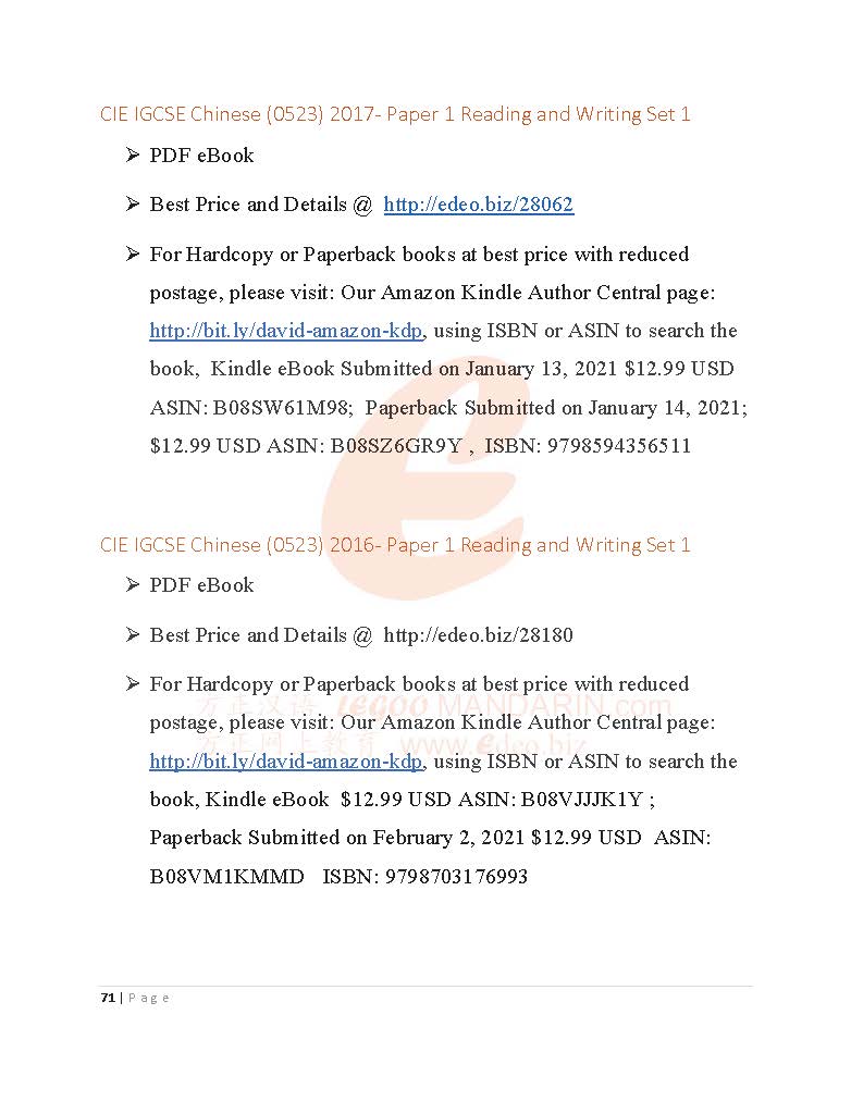 CIE IGCSE Chinese Second Language (0523) Paper 2 Listening June 2022