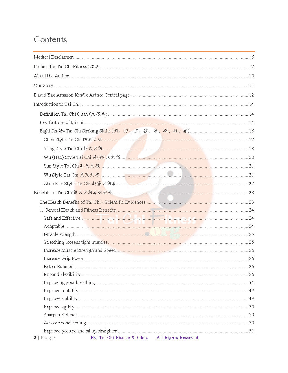 Tai Chi for Better Balance and Preventing Falls (PDF Book)