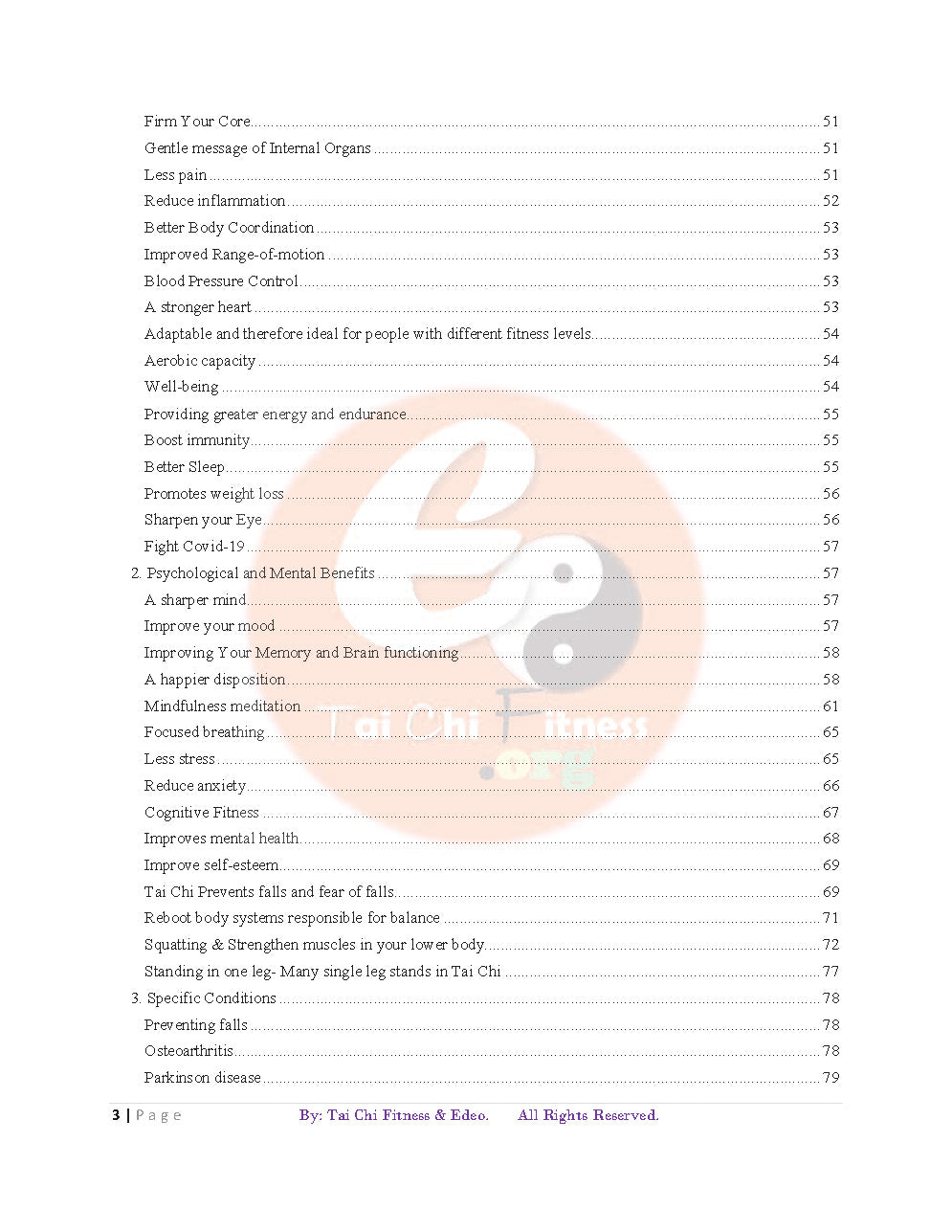 Tai Chi for Better Balance and Preventing Falls (PDF Book)