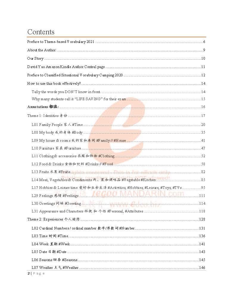 5996 Theme-based Chinese Vocabulary for Master Level