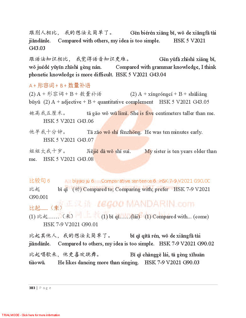 AP Chinese Grammar 2021 Edition 国际汉语水平考试规范性语法
