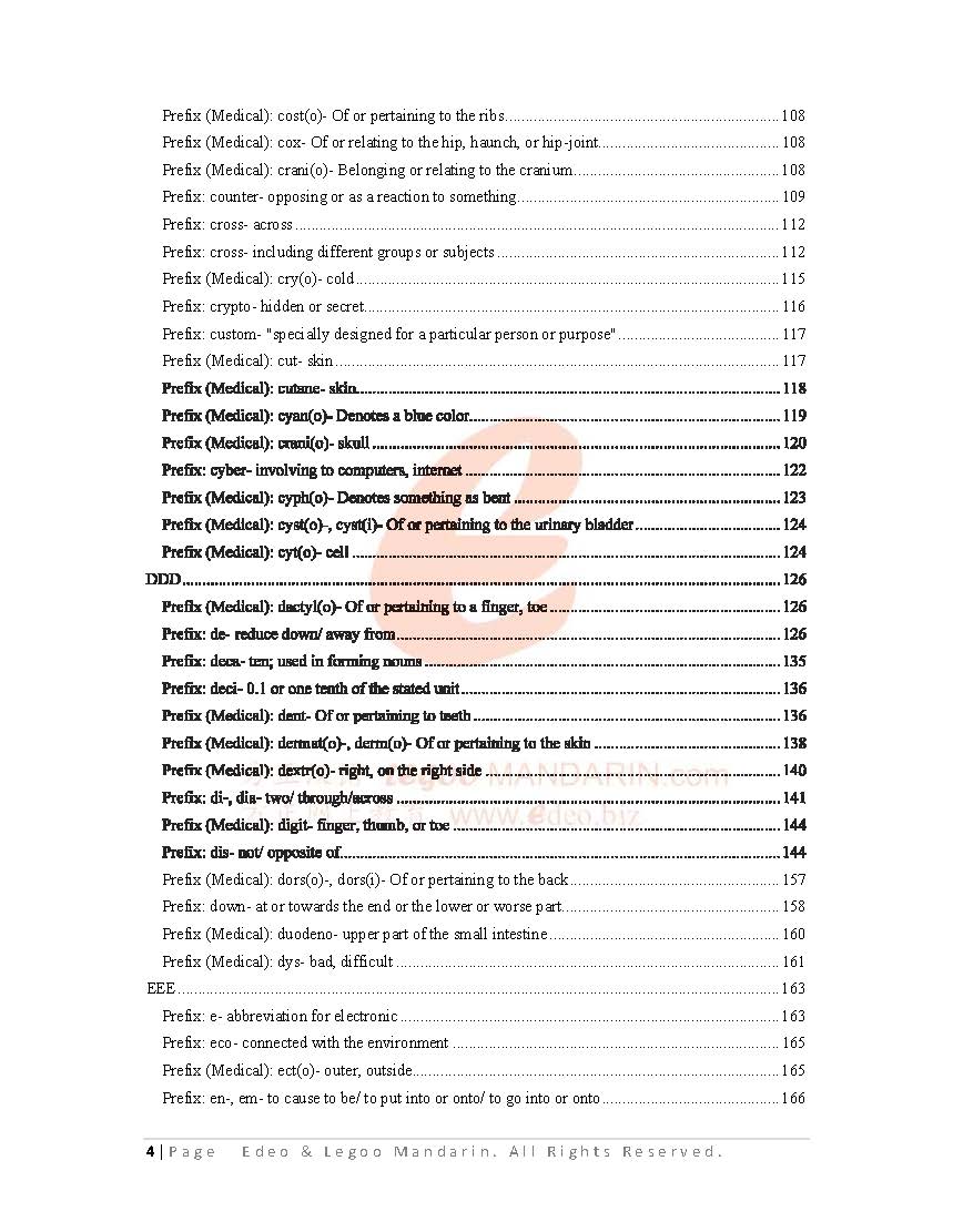 Comprehensive English Prefix and Suffix List Part 1-4