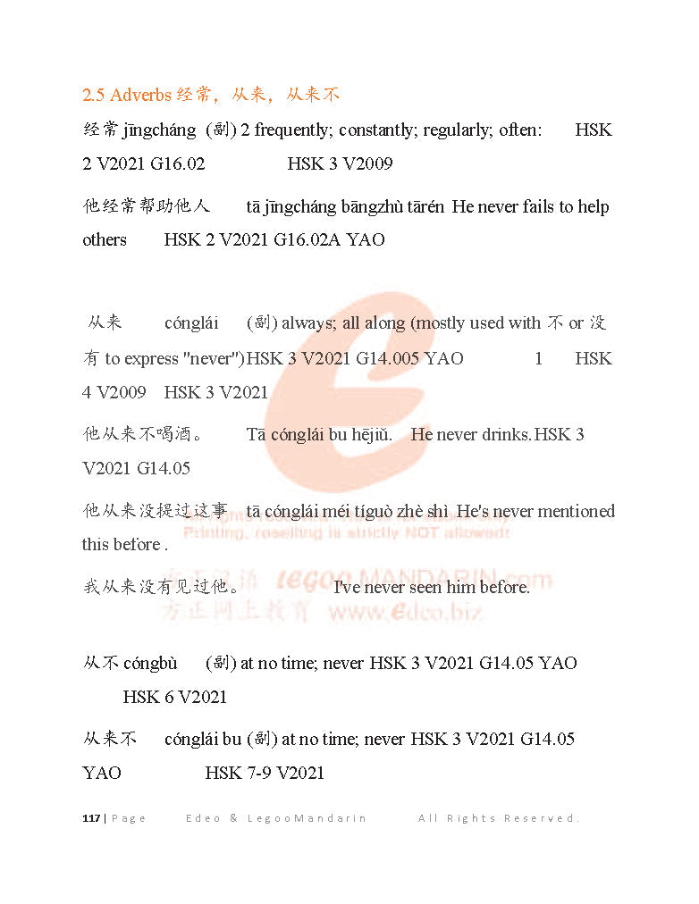 Edexcel GCSE Chinese Grammar Higher Tier (1CN0H) V2021