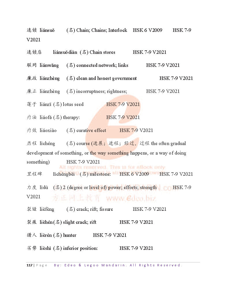 IB Chinese A (SL) Vocabulary 2022 Edition