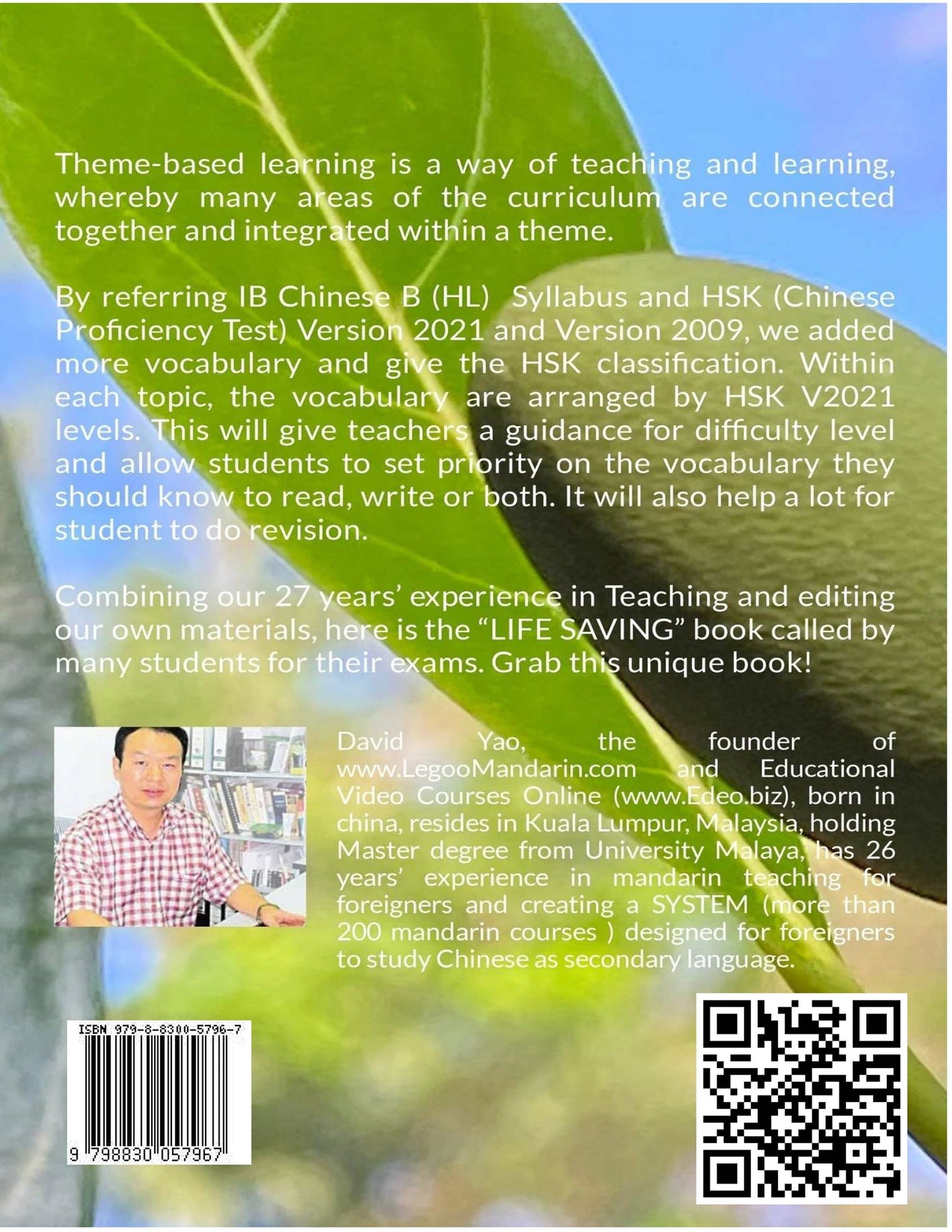 IB Chinese B (SL) Theme-based Chinese Vocabulary (3841 words)