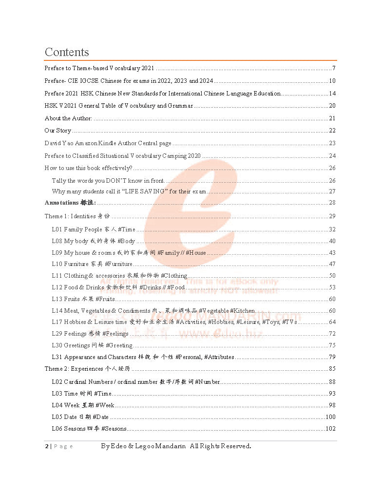 Theme-based Chinese Vocabulary for CIE IGCSE 0523 (3841 words)