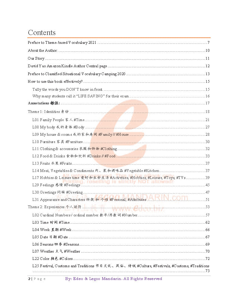 Theme-based Chinese Vocabulary for CIE IGCSE 0547 (3038 words)