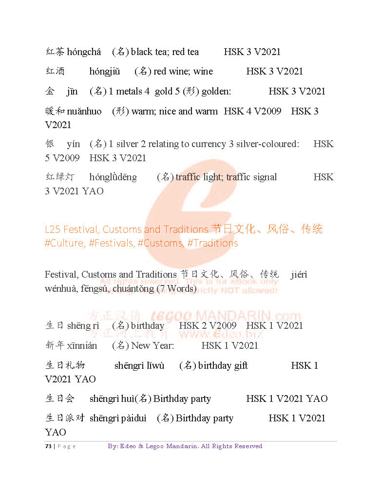 Theme-based Chinese Vocabulary for CIE IGCSE 0547 (3038 words)