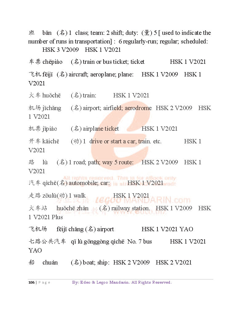Theme-based Chinese Vocabulary for Edexcel IGCSE Chinese 1CN0F (3038 words)