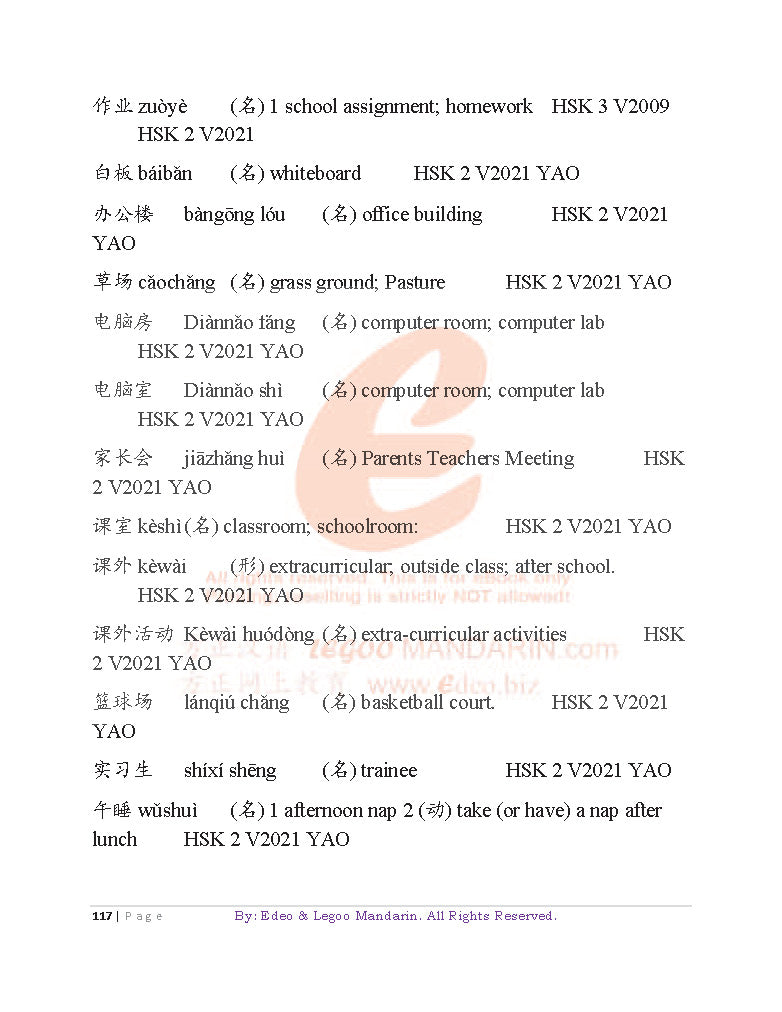 Theme-based Chinese Vocabulary for Edexcel IGCSE Chinese 1CN0F (3038 words)