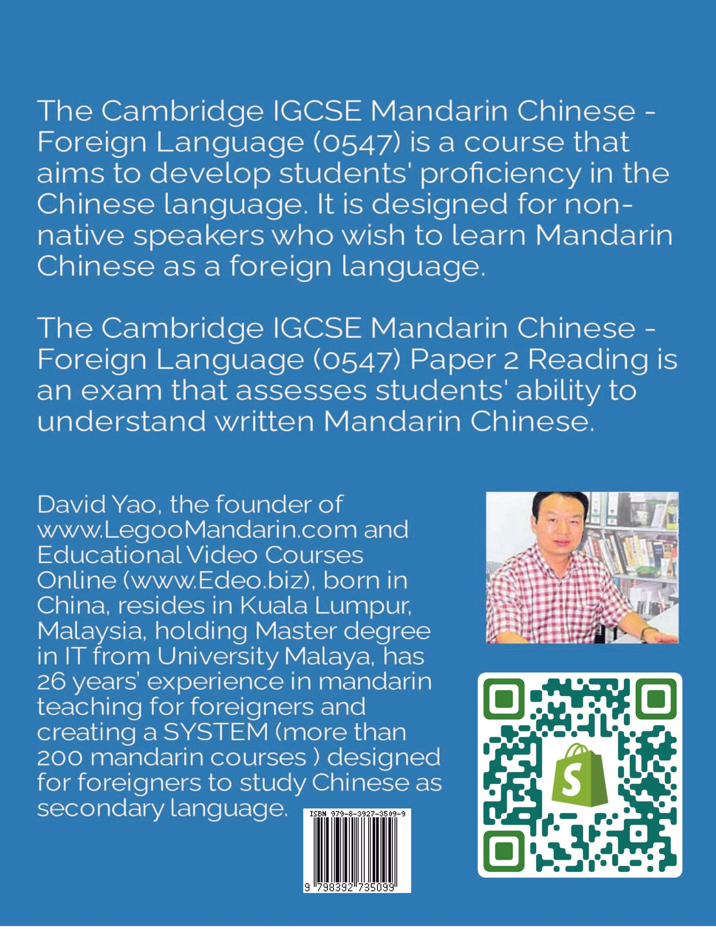 Cambridge IGCSE Chinese 0547-21 Paper 2 2022 Reading Set 1