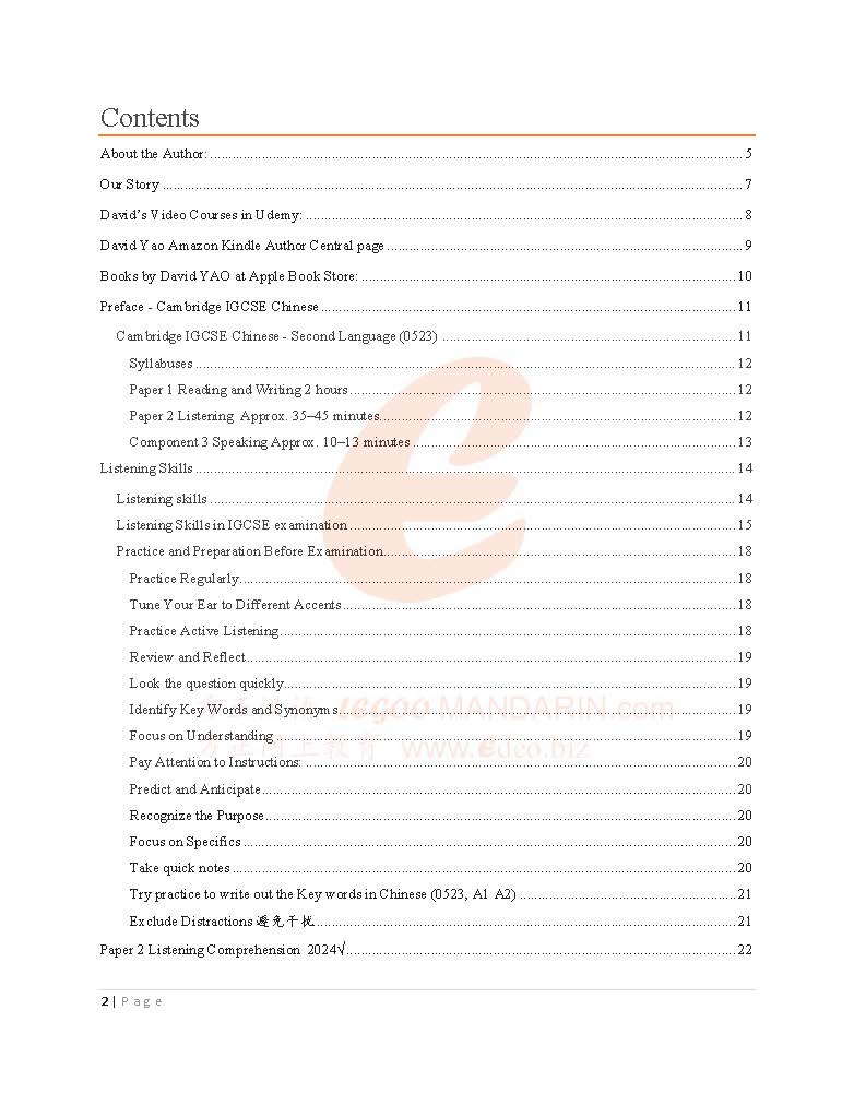 CIE IGCSE Chinese Second Language (0523) 2024 June Paper 2 Listening 剑桥中文考试听力