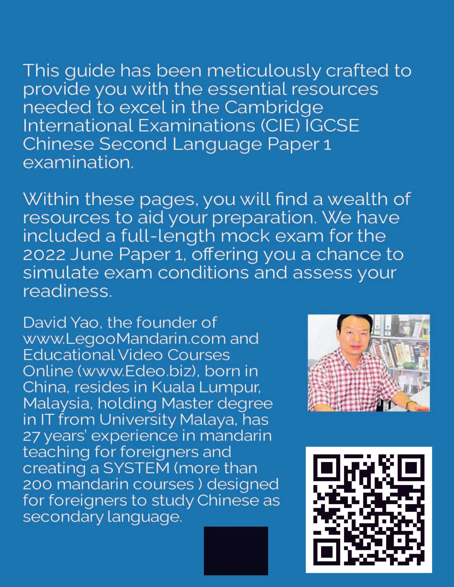 CIE IGCSE Chinese (0523) 202206 P1 Reading and Writing
