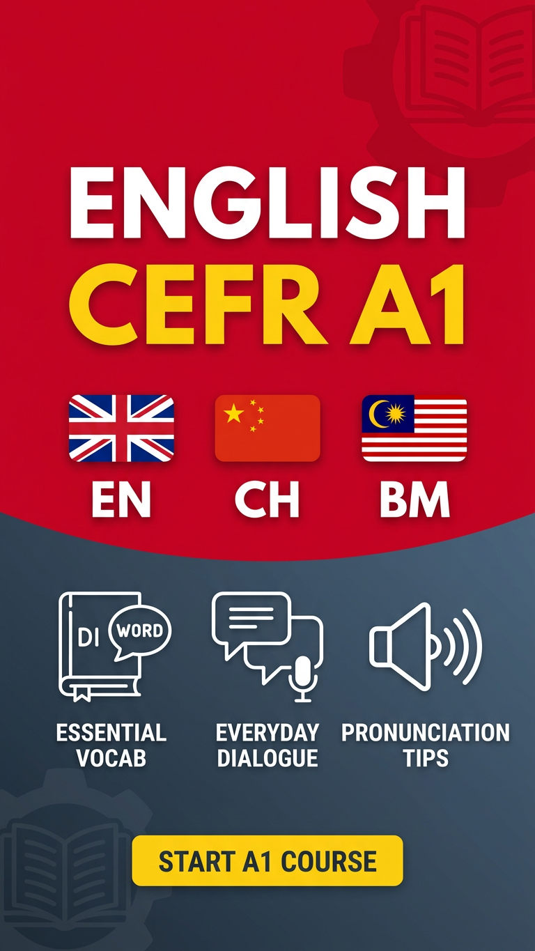 English CEFR‑A1 Thematic Foundation Course (Online in EN‑CH‑BM)