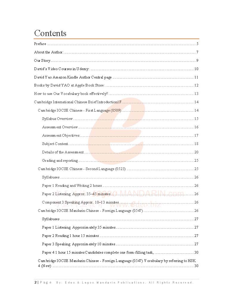 IGCSE Chinese Theme-Based Chinese Vocabulary V2025