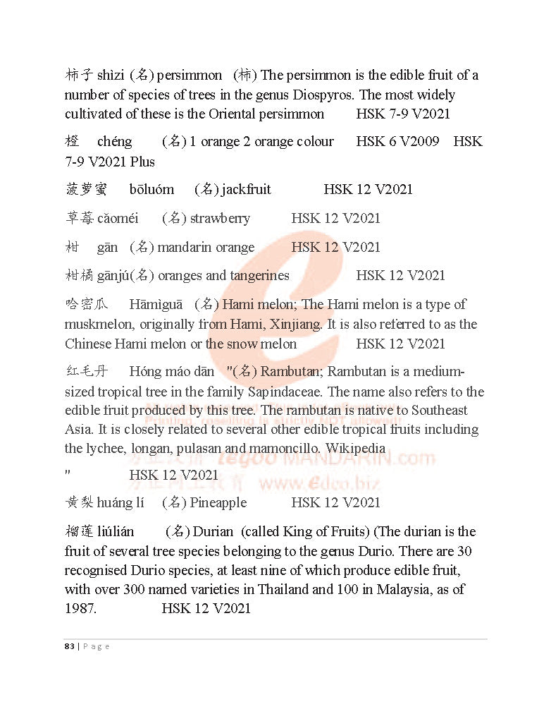 5996 Theme-based Chinese Vocabulary for Master Level
