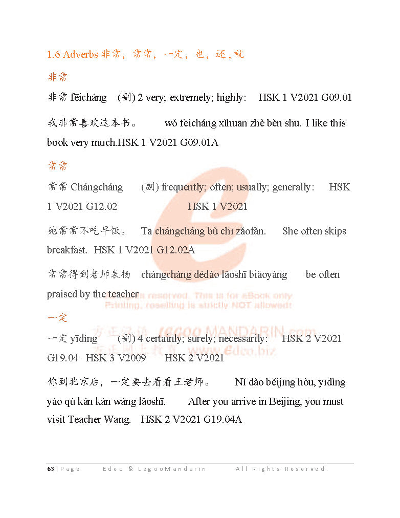 AQA GCSE Chinese Grammar High Tier (8673H)