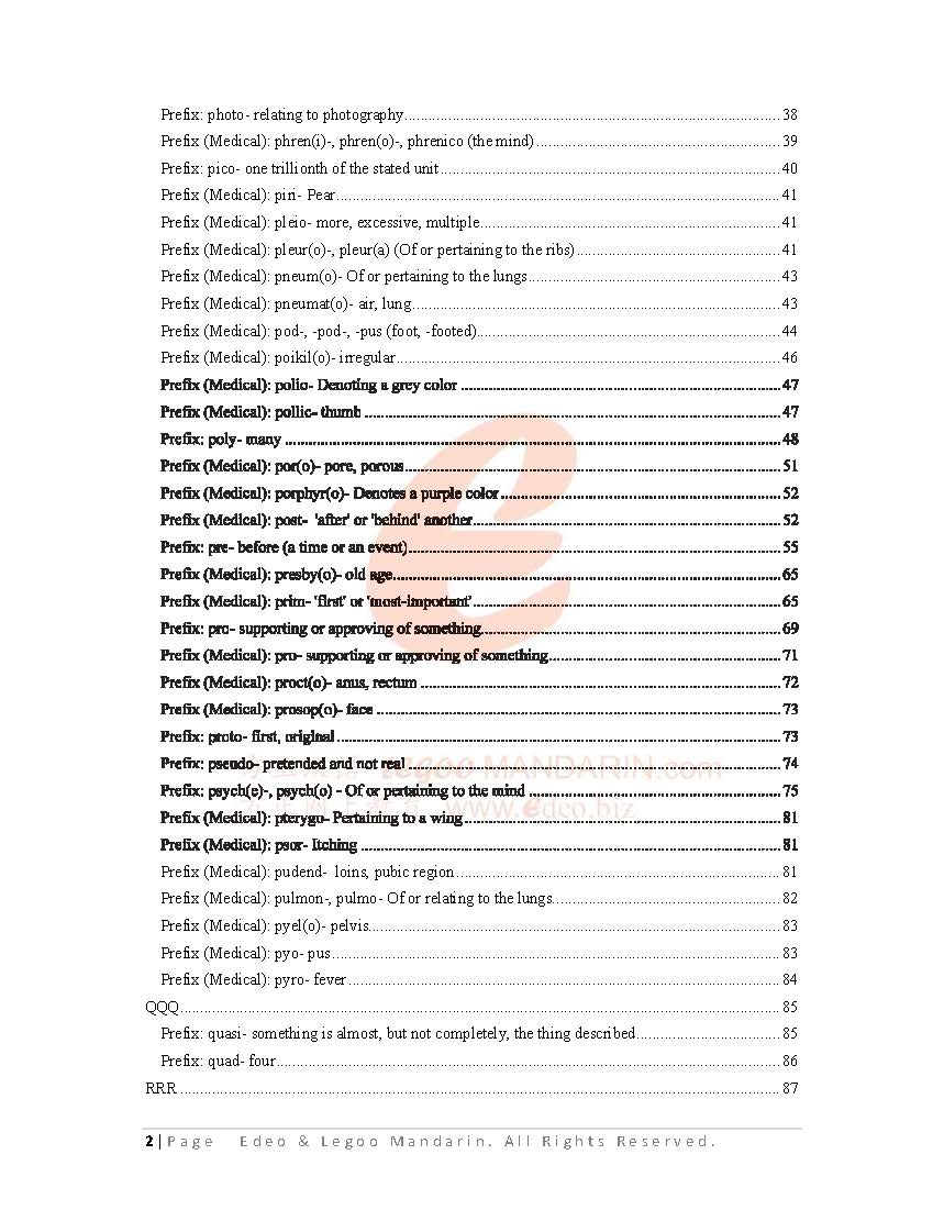 Comprehensive English Prefix and Suffix List Part 2