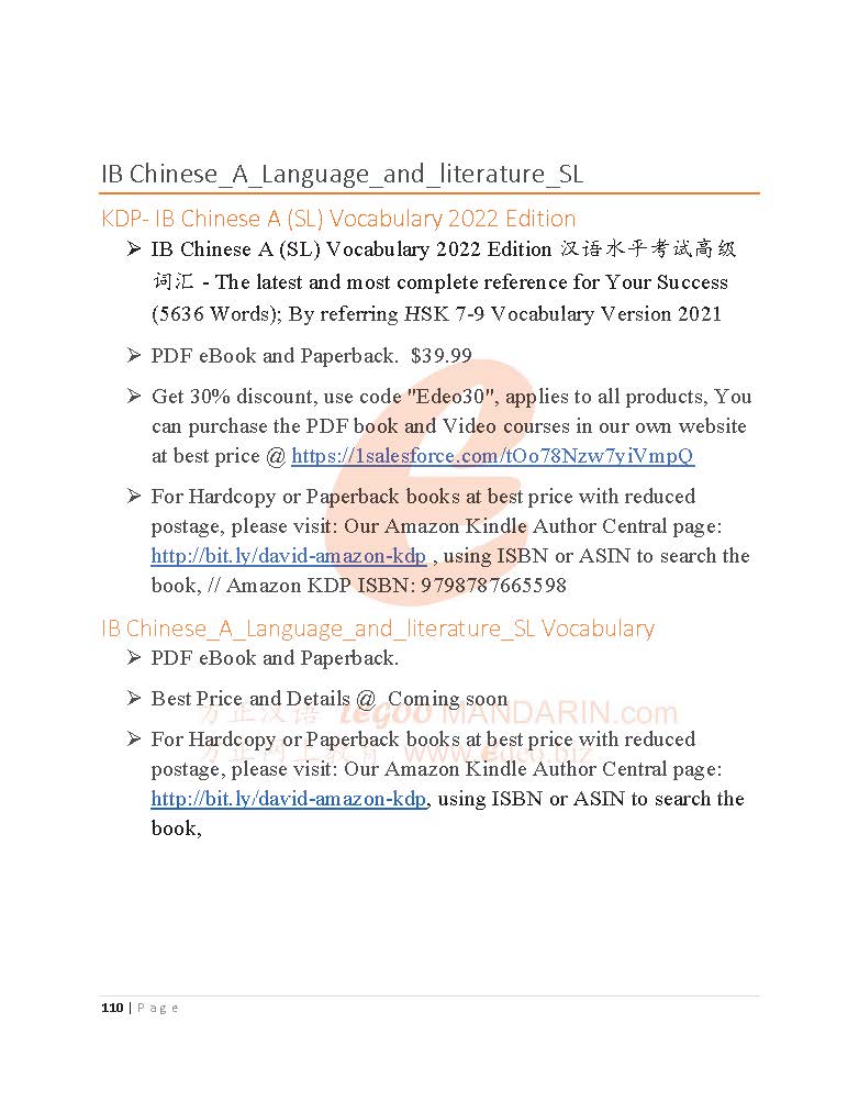 IB Chinese B SL May 2022 Mock Paper-Reading, Listening, Writing