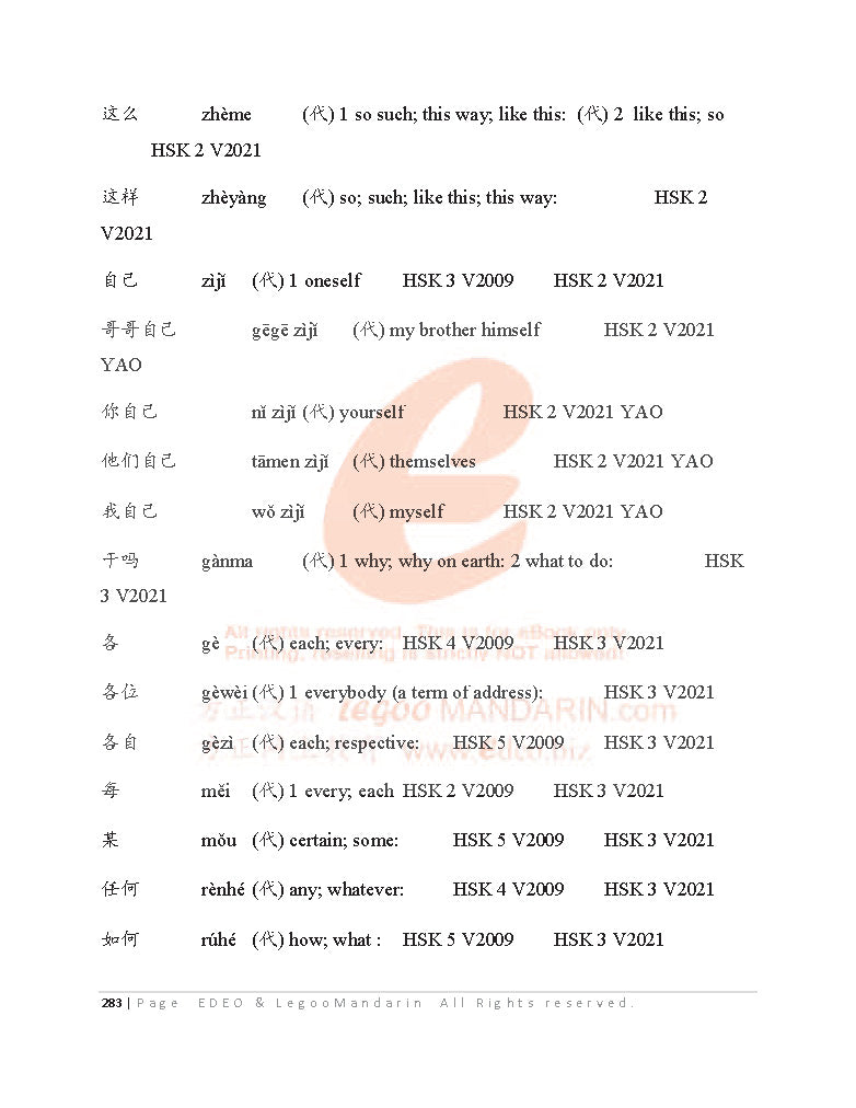IB Chinese B (HL) Vocabulary 2022 Edition