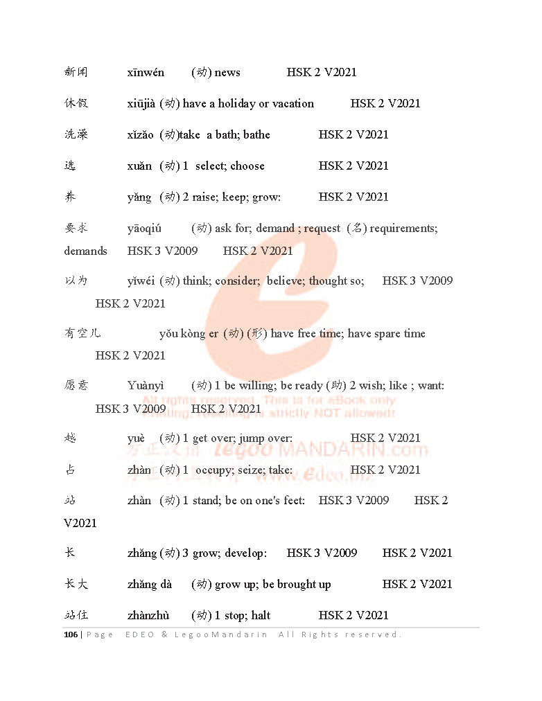 IB Mandarin Chinese B (Ab Initio) Vocabulary 2022 Edition
