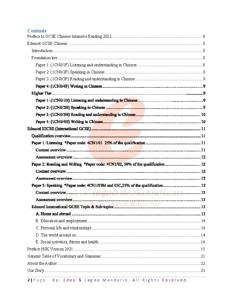 Edexcel IGCSE Chinese (4CN1_01) 2019 SAM Listening