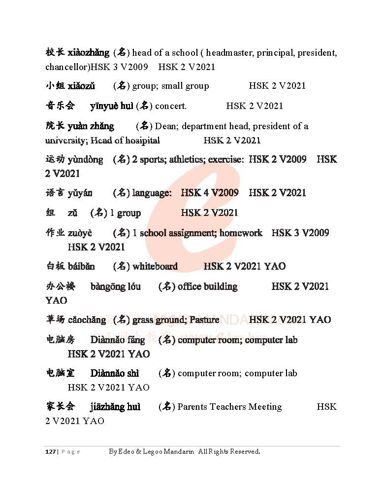 Theme-based Chinese Vocabulary for Basic Level (3456 Words)
