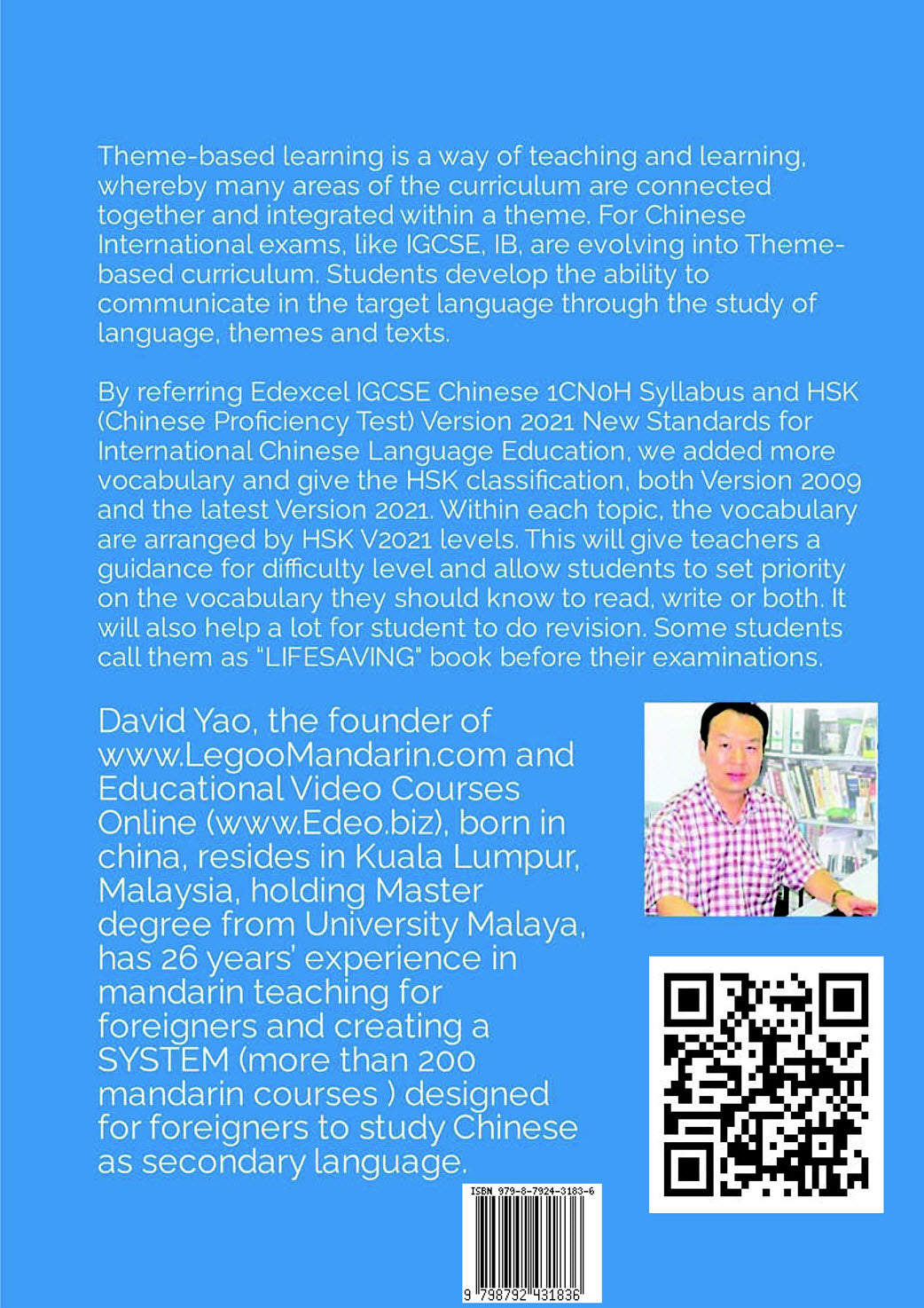 Theme-based Chinese Vocabulary for Edexcel IGCSE Chinese 1CN0H (3456 words)