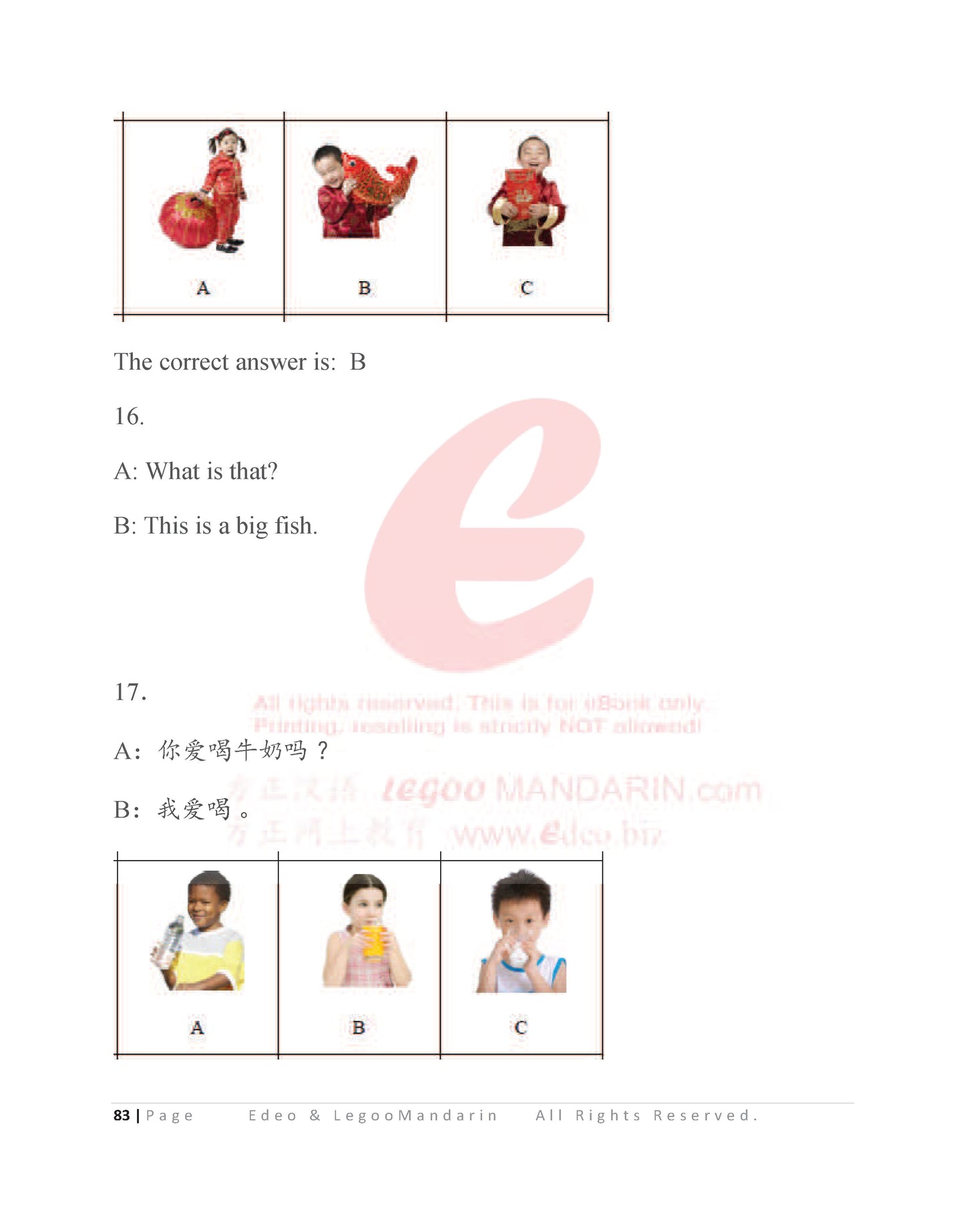 YCT 1 Chinese Intensive Reading for Kids Y11002 Official Mock